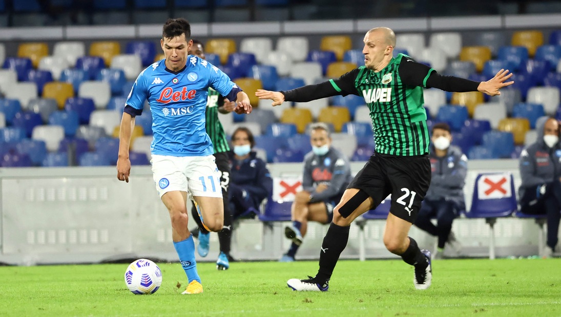 Napoli-Sassuolo 0-2, il tabellino