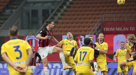 Milan-Verona 2-2: Ibra salva Pioli nel finale