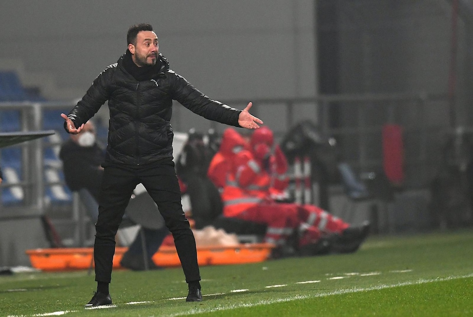 De Zerbi: "Senza Caputo e Defrel soffriamo. Rossi? Perdita pesante"