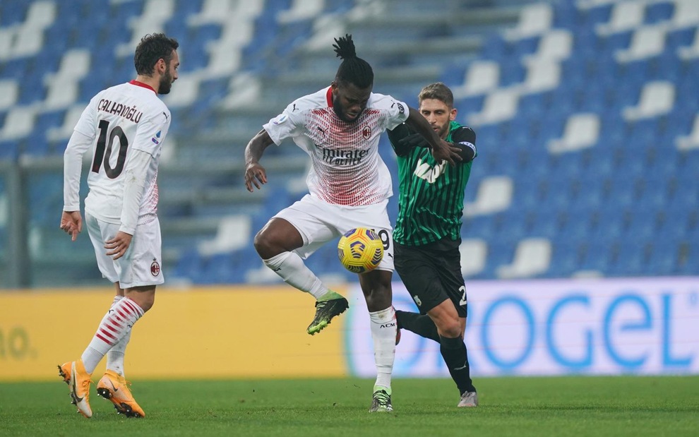 Sassuolo-Milan 1-2, il tabellino