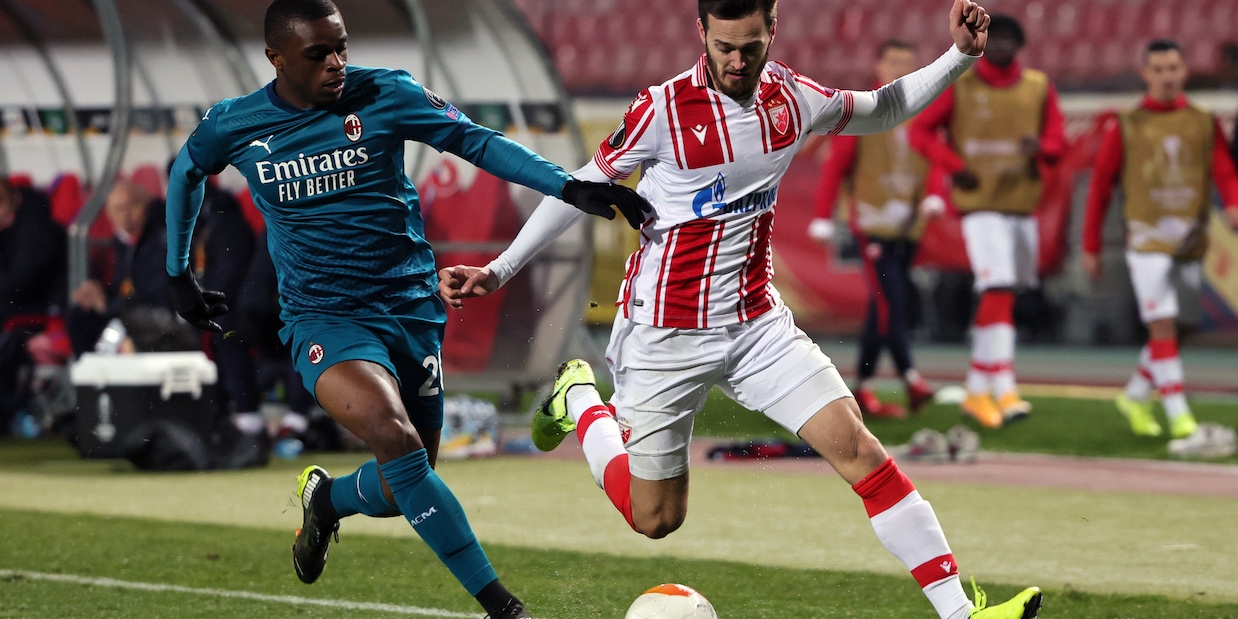 Stella Rossa-Milan 2-2, il tabellino