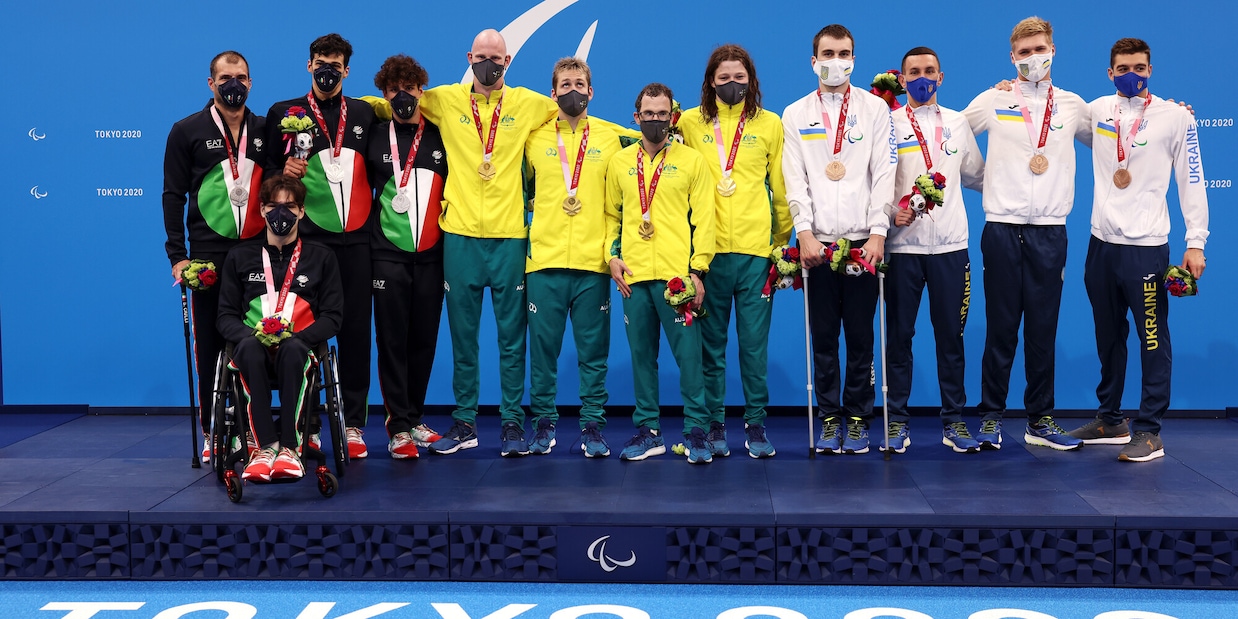 Paralimpiadi, Italia d'argento nella 4x100 stile libero Paralimpiadi, Italia d'argento nella 4x100 stile libero