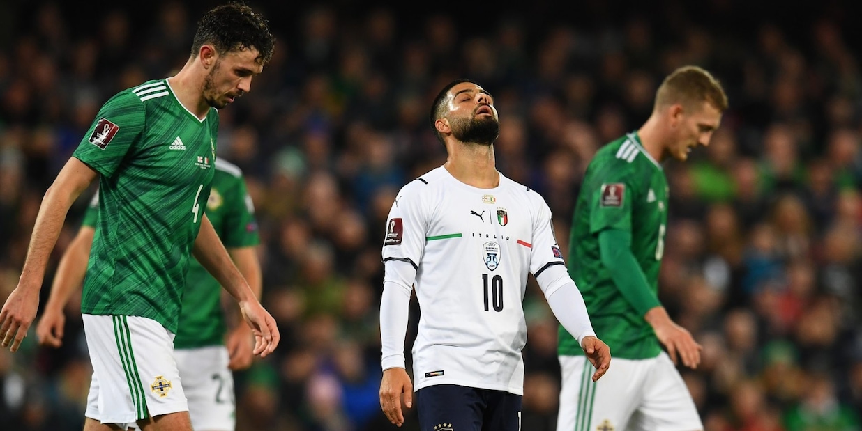 Irlanda del Nord-Italia 0-0: sarà spareggio per i Mondiali, addio qualificazione diretta