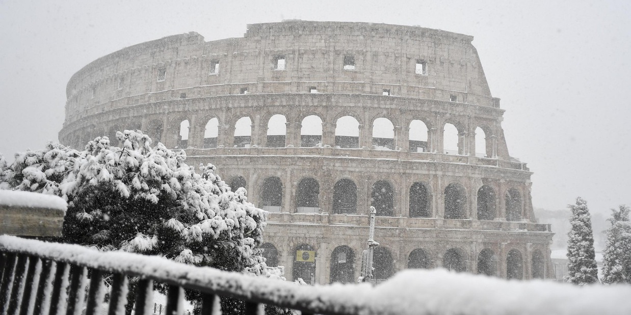 Prevista neve a Roma, allerta meteo in tutto il Lazio