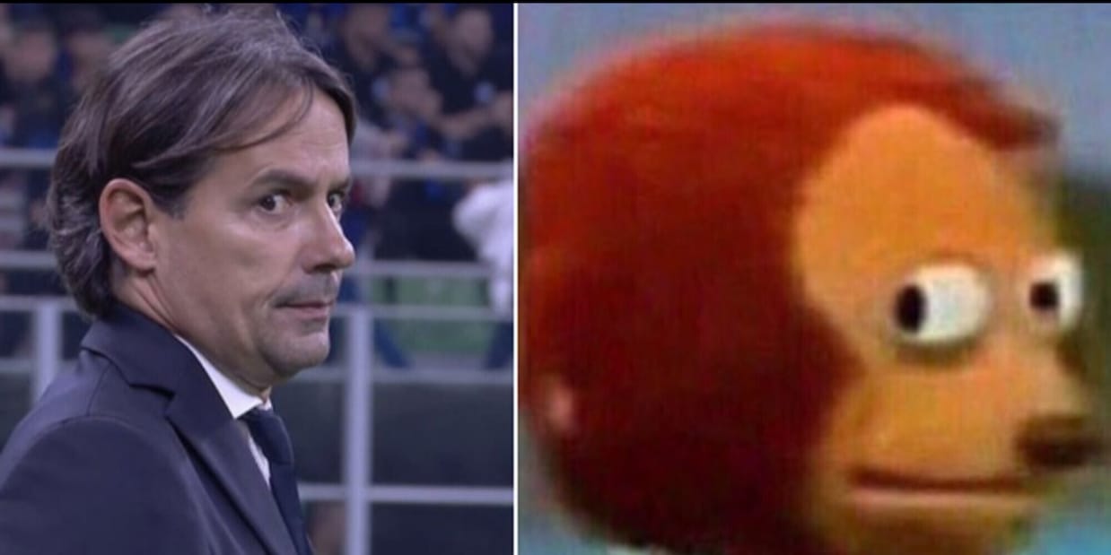 Dello Rapper Meme Lo sguardo di Inzaghi dopo il Var è uguale a un celebre meme: social ...