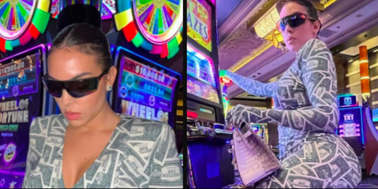 Georgina ricoperta di banconote a Las Vegas: Lady Ronaldo e il lusso sfrenato