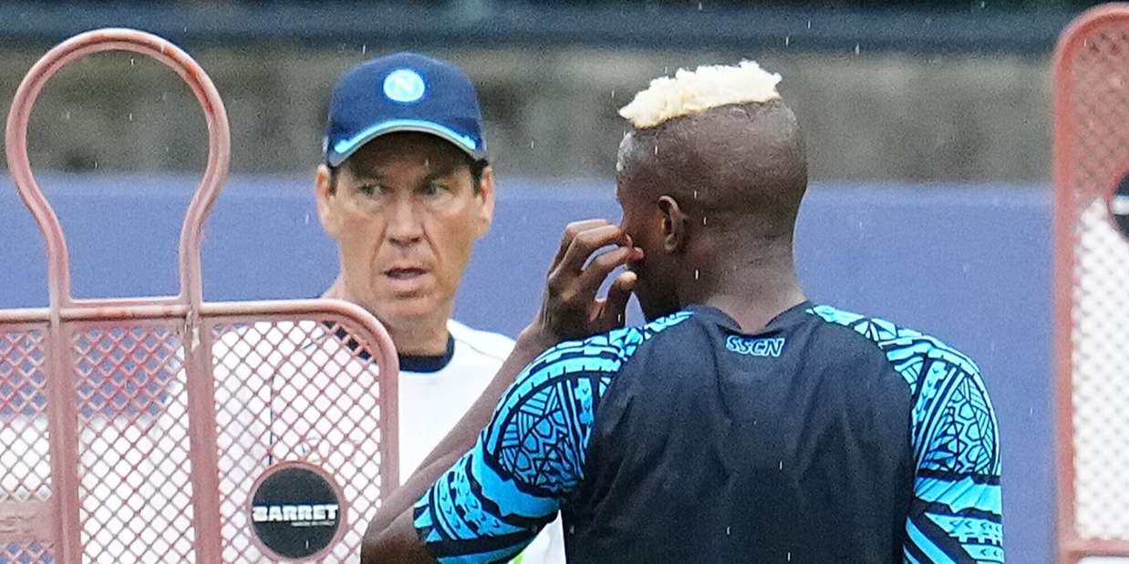 Napoli, Osimhen a colloquio con Garcia a Dimaro