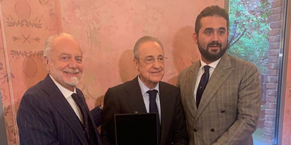 Napoli, De Laurentiis con Florentino Perez: il messaggio al Real Madrid
