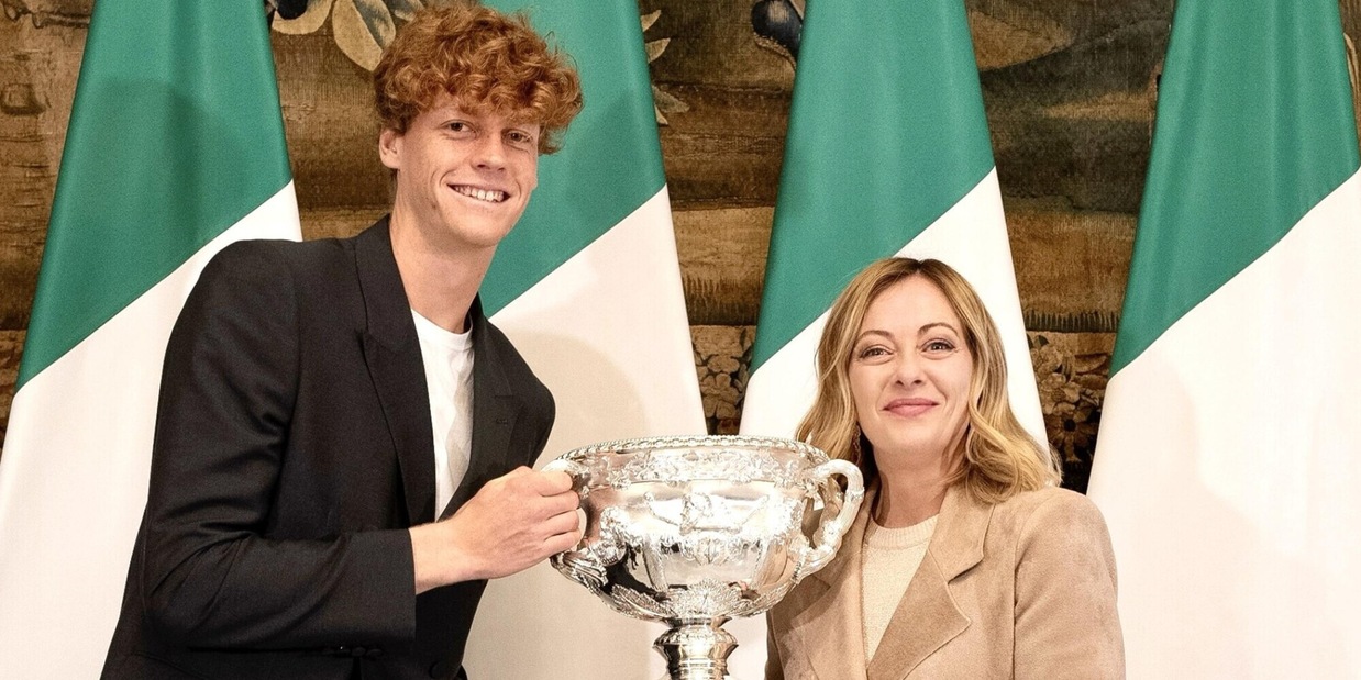 Sinner a Sanremo ora è un caso: la frase a Palazzo Chigi della Meloni