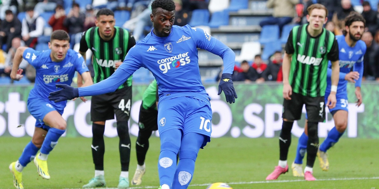 Sassuolo-Empoli 2-3: Bastoni decisivo in pieno recupero