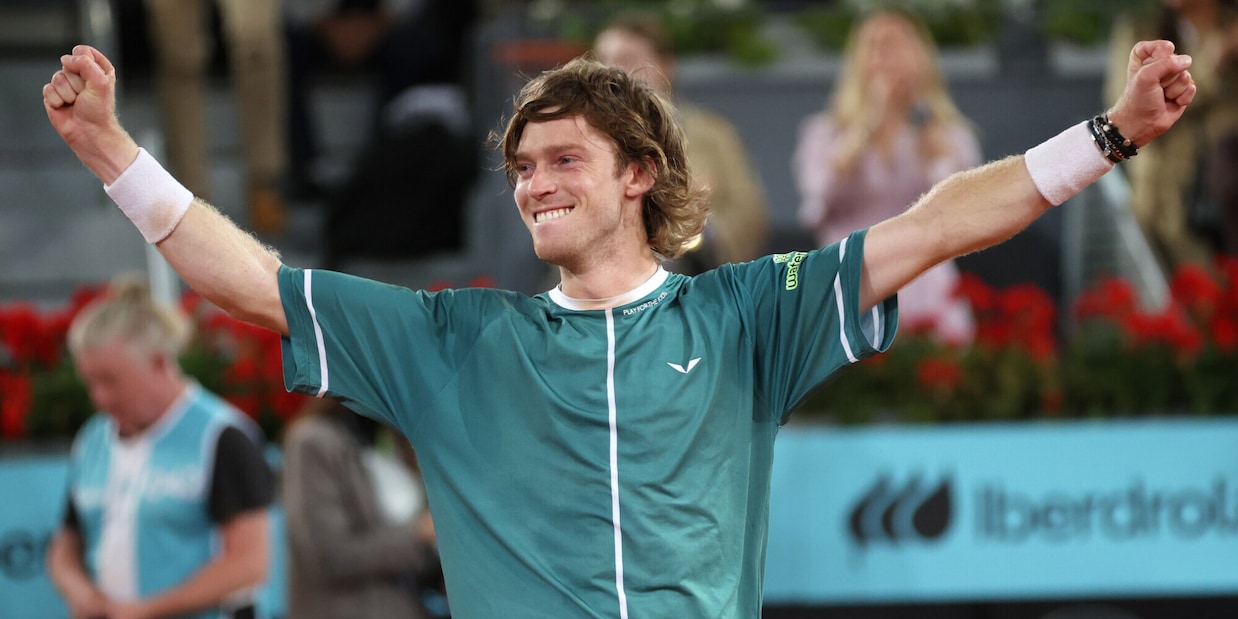 Atp Madrid, trionfa Rublev: sconfitto Auger-Aliassime in finale