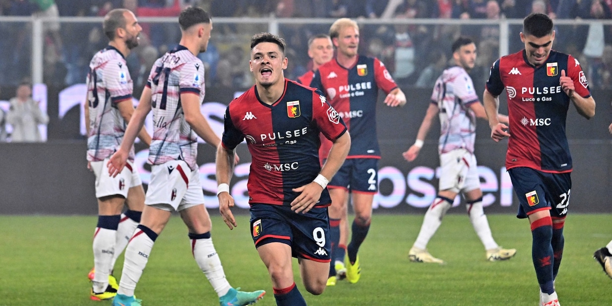 Genoa-Bologna 2-0, Thiago Motta saluta con una sconfitta