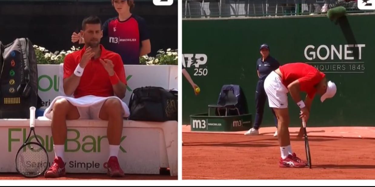 Djokovic trema in campo a Ginevra: la foto spaventa i tifosi, ma era già successo