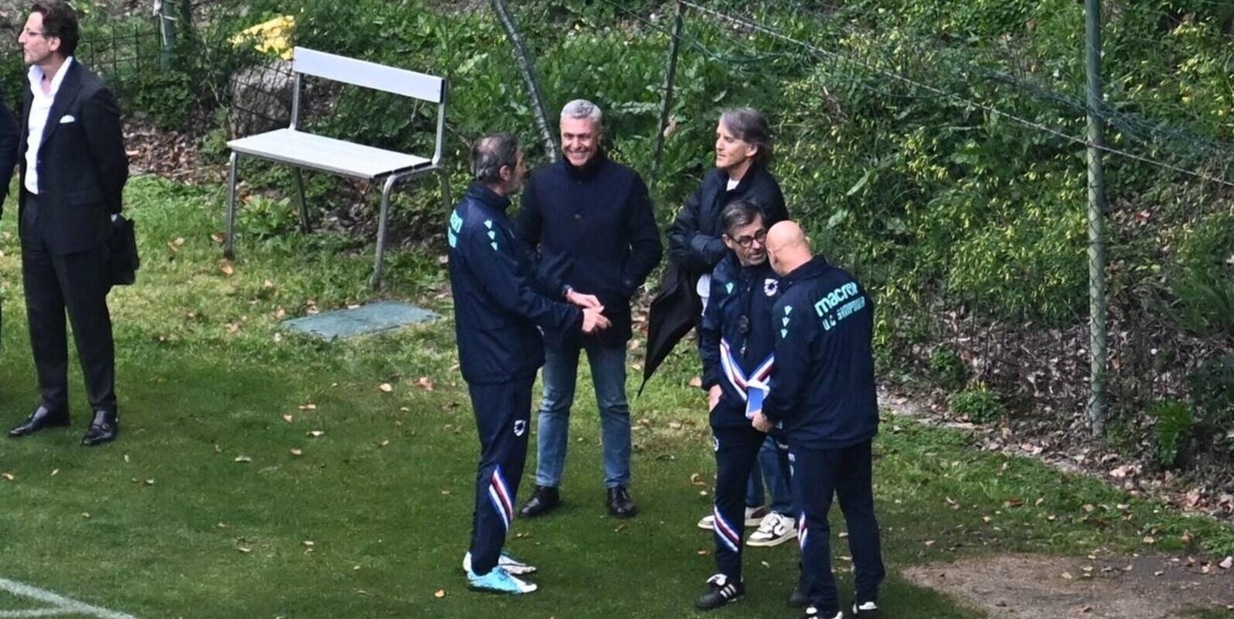 La Samp volta pagina: primo allenamento per Evani, con la visita di Mancini