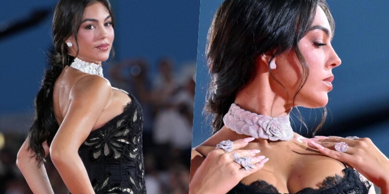 Festival di Venezia, Georgina Rodriguez mostra il prezioso anello di fidanzamento di Ronaldo: ecco quanto vale