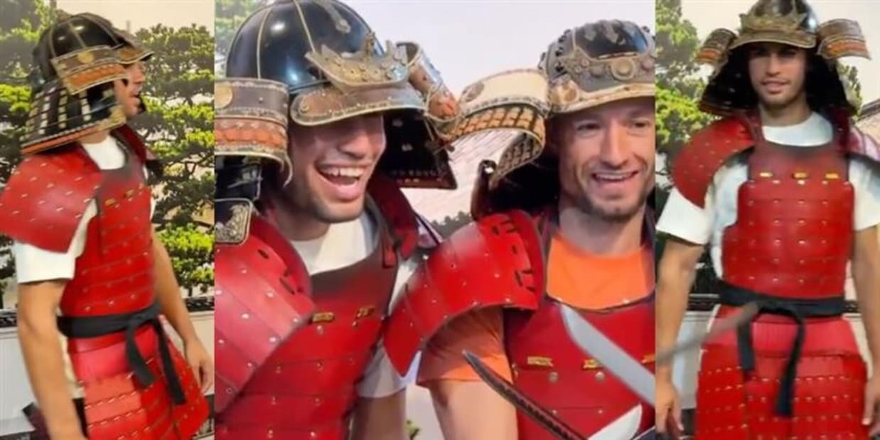 Alcaraz, l'arrivo a Tokyo in versione... samurai 