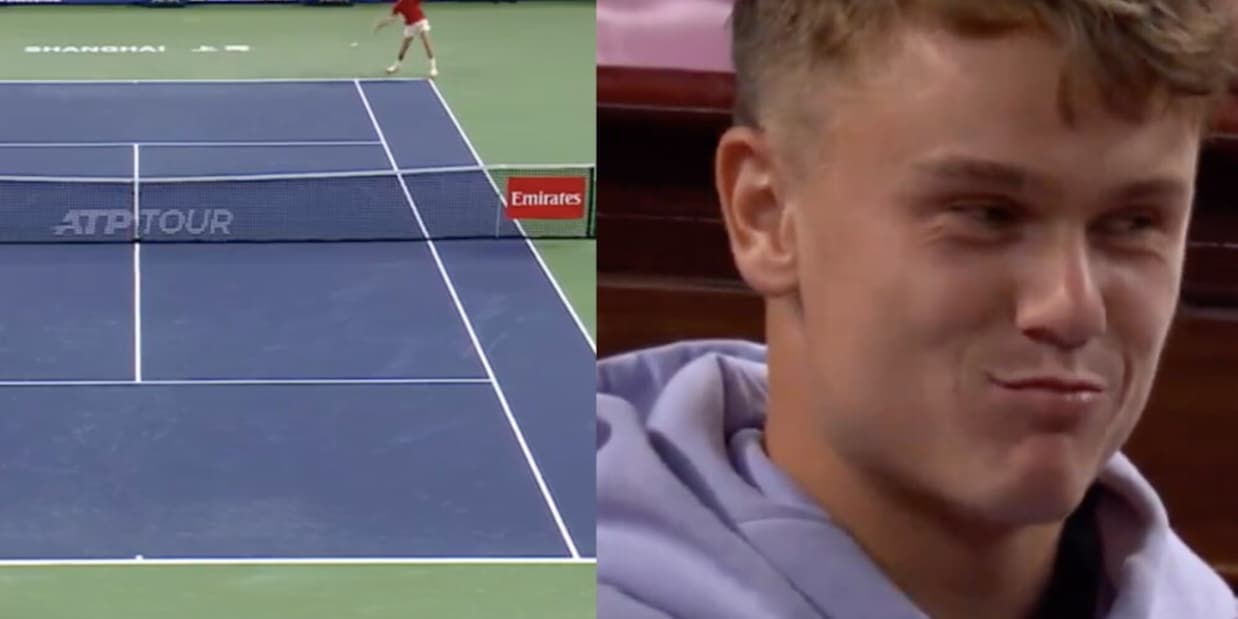 Rune come Sinner, la reazione sugli spalti al colpo di Djokovic a Shanghai diventa virale