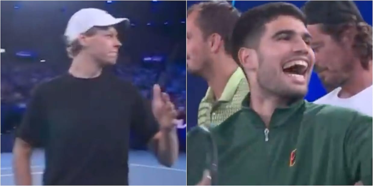 "Sinner è il numero uno": la gaffe dello speaker, l'imbarazzo di Jannik e le risate di Alcaraz in Australia