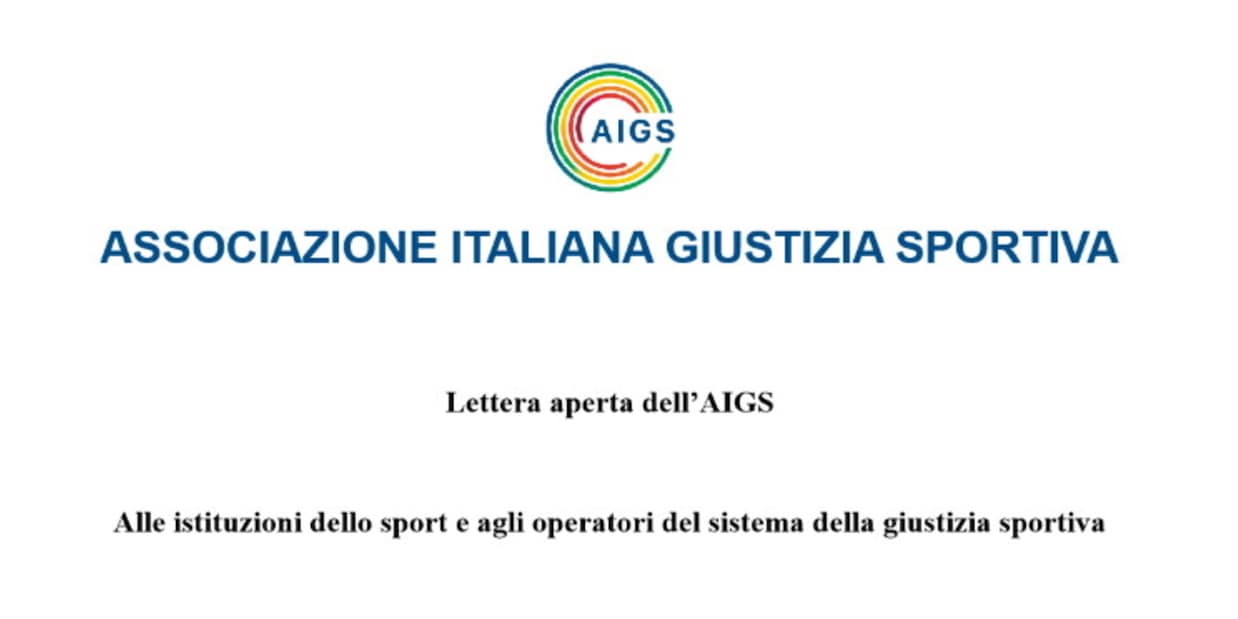 Lettera aperta dell’AIGS alle istituzioni dello sport e agli operatori del sistema della giustizia sportiva 