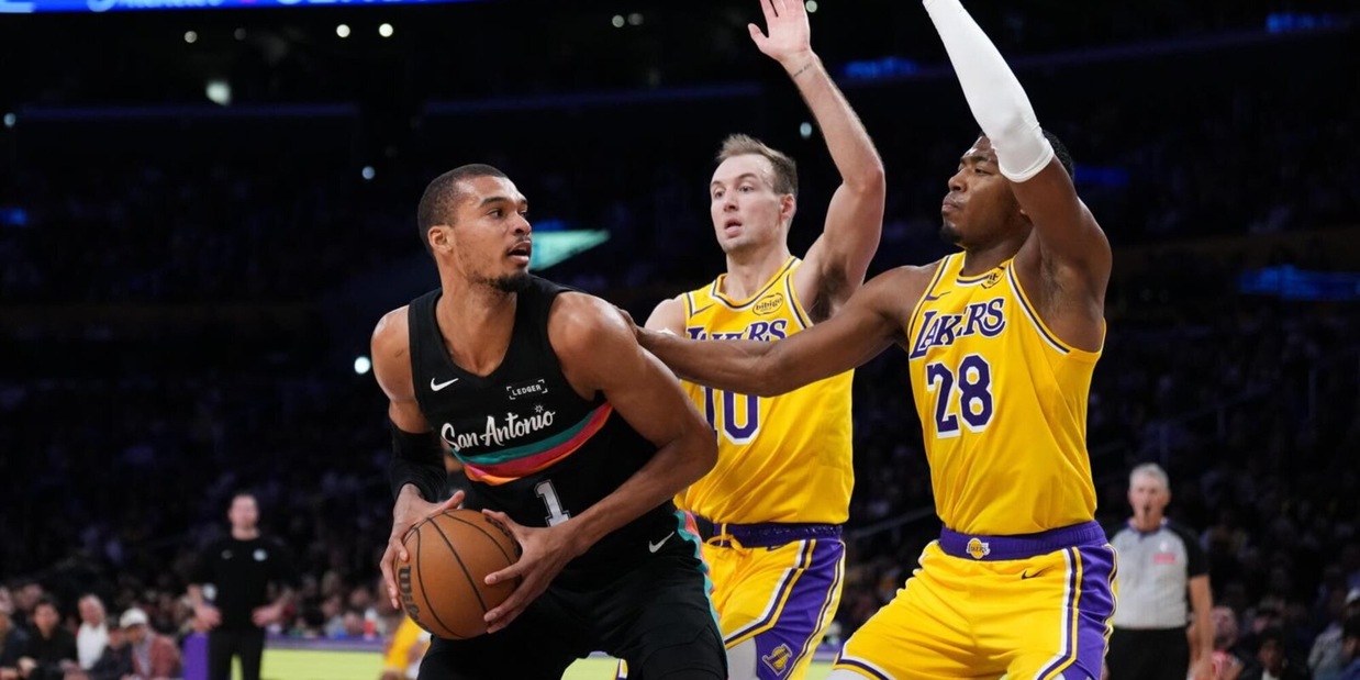 Lakers ko in Nba senza LeBron e Doncic, show di Wembanyama. Durant trascina i Rockets