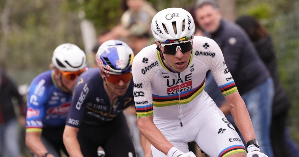 Pogacar straordinario: cade, recupera e vince la Milano-Sanremo!