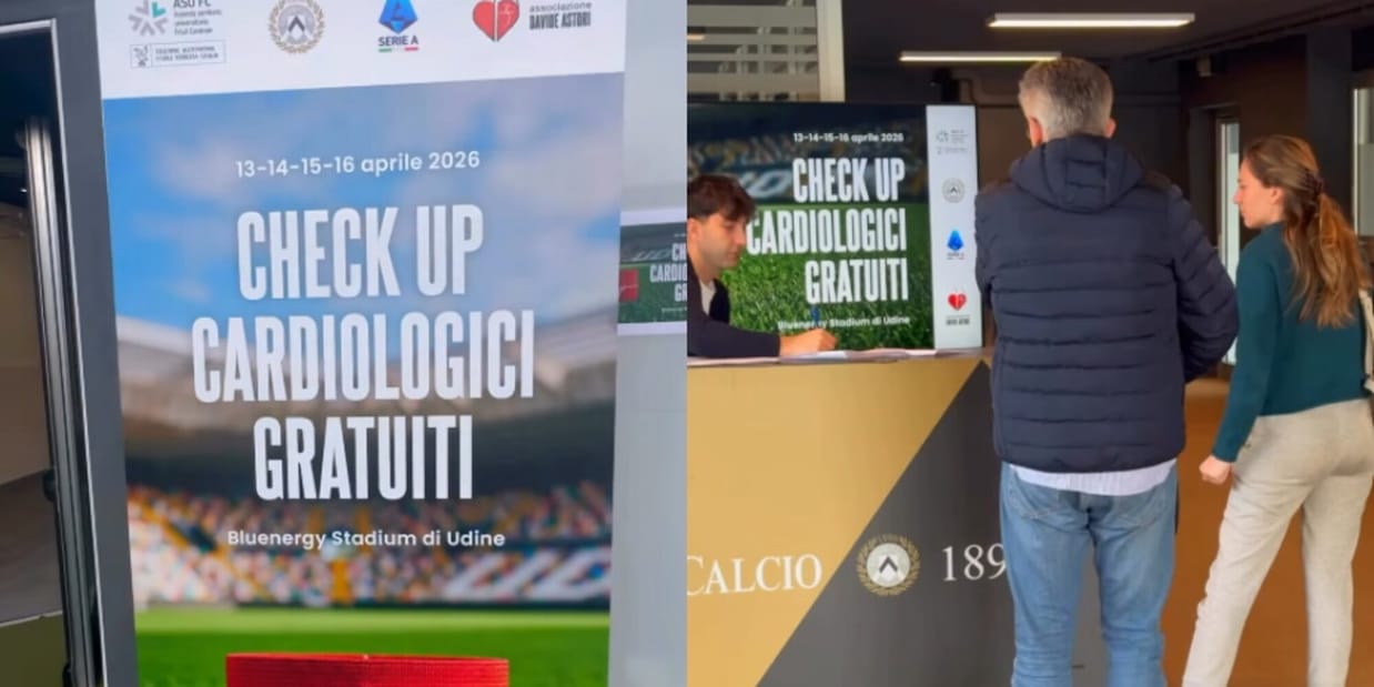 Udinese, screening cardiologici gratuiti in collaborazione con l'Associazione Davide Astori: l'iniziativa