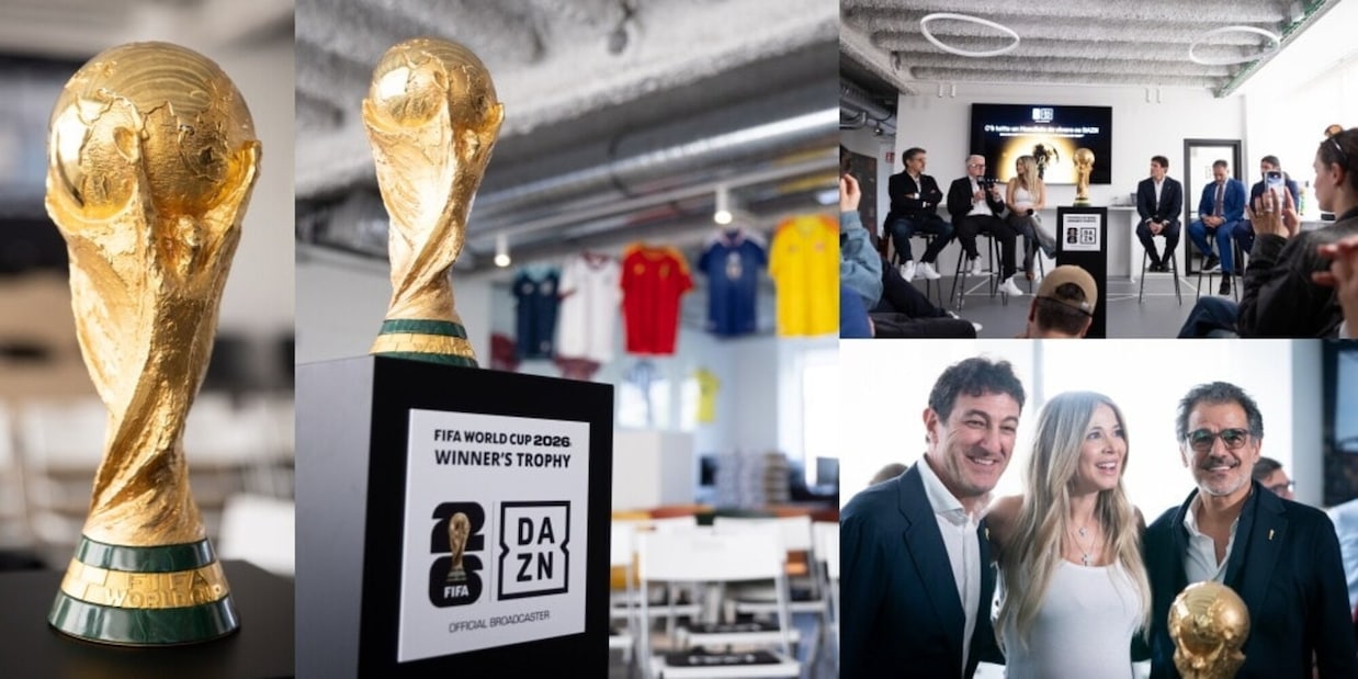Coppa del Mondo Fifa 2026, il Winner’s Trophy ha fatto tappa a Dazn