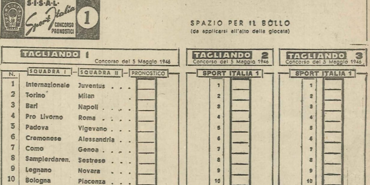 Sisal celebra gli 80 anni della Schedina, icona dello sport italiano 