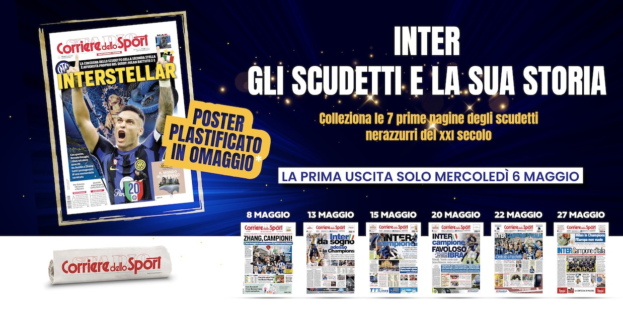 Inter campione, la collezione di poster del Corriere dello Sport arriva in edicola