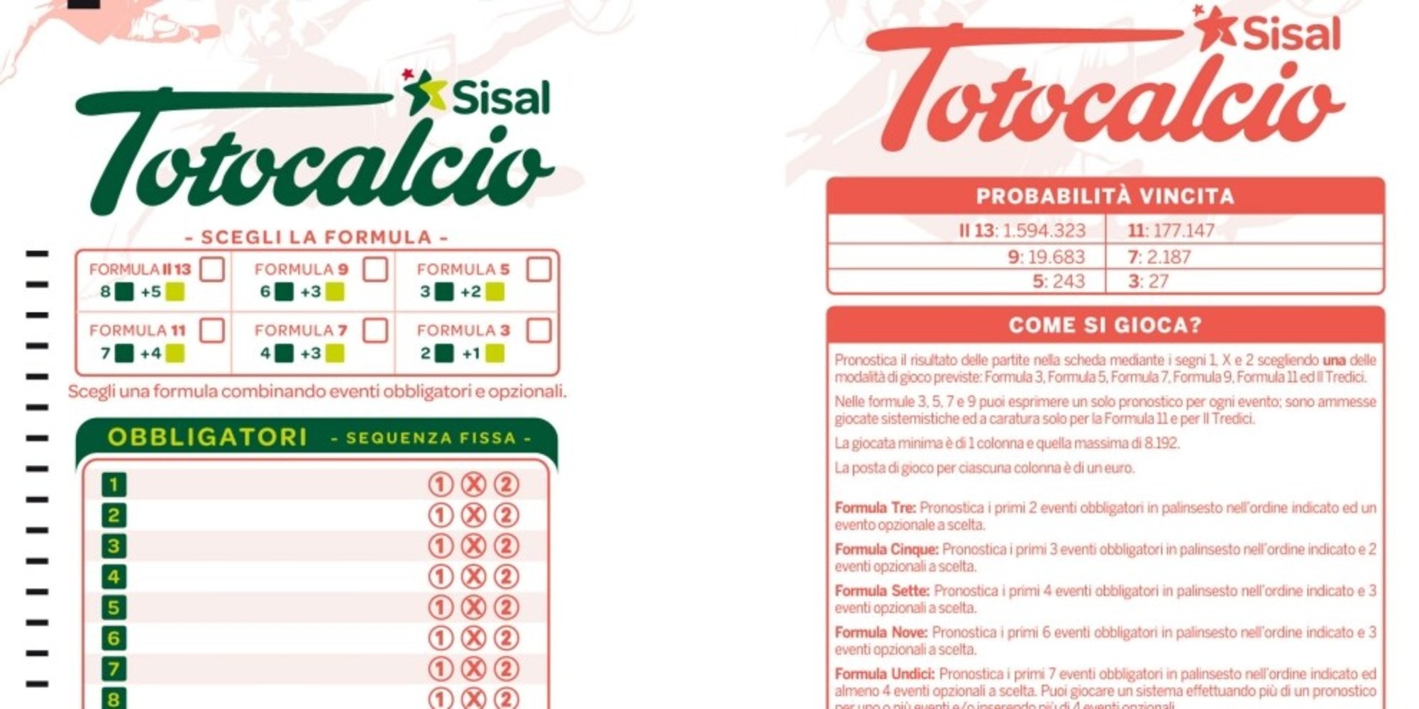 Nuovo Totocalcio: nel primo mese giocate 379 mila schedine