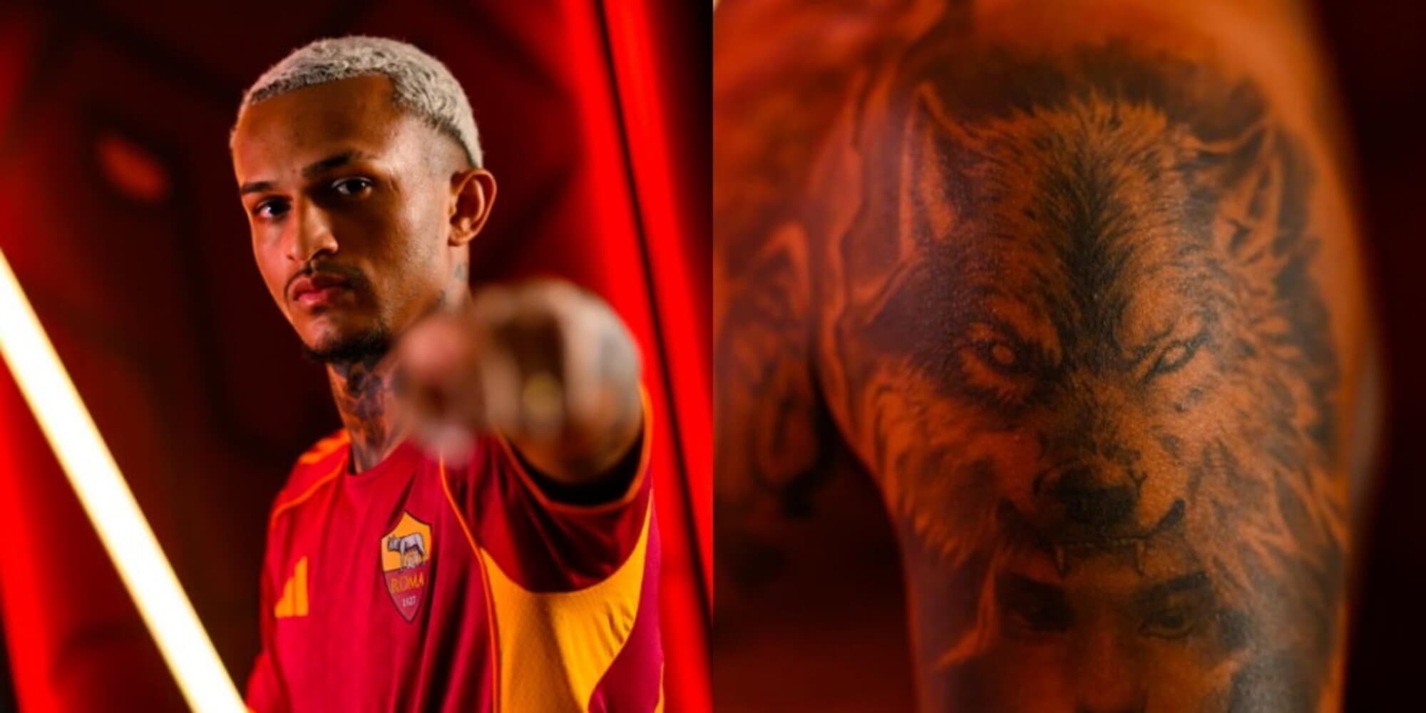 Le prime foto di Wesley con la Roma: il dettaglio del tatuaggio che fa sognare i tifosi