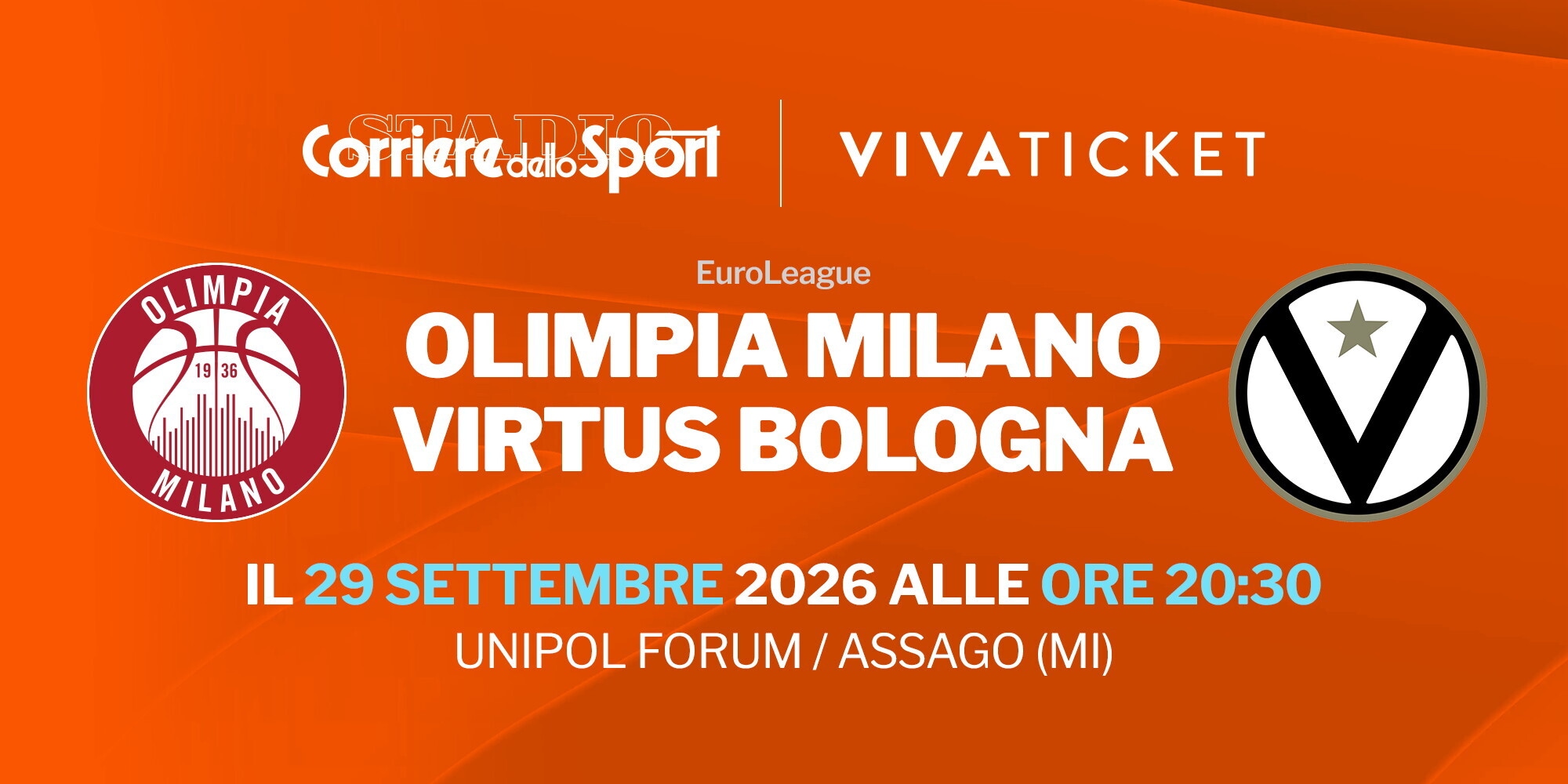 Biglietti EUROLEGA - Olimpia Milano vs Virtus Bologna: dove acquistarli e informazioni