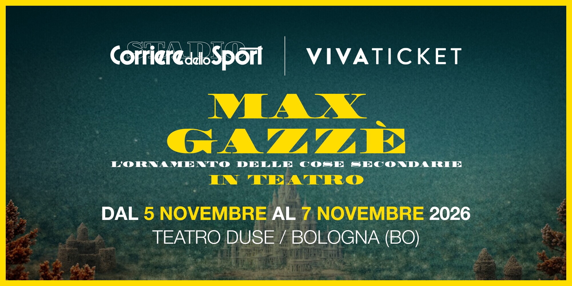 Max Gazzè a Bologna, biglietti e prezzi per le tre date al Teatro Duse