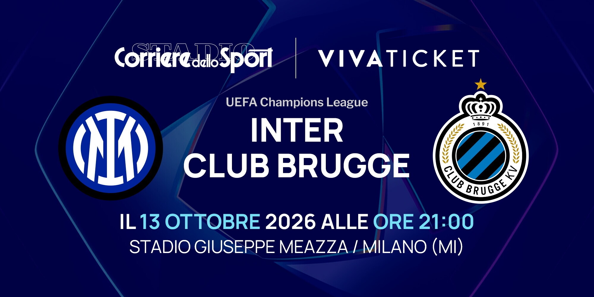 Disponibili i biglietti Inter-Club Brugge, UEFA Champions League 2026/2027: dove e come acquistarli