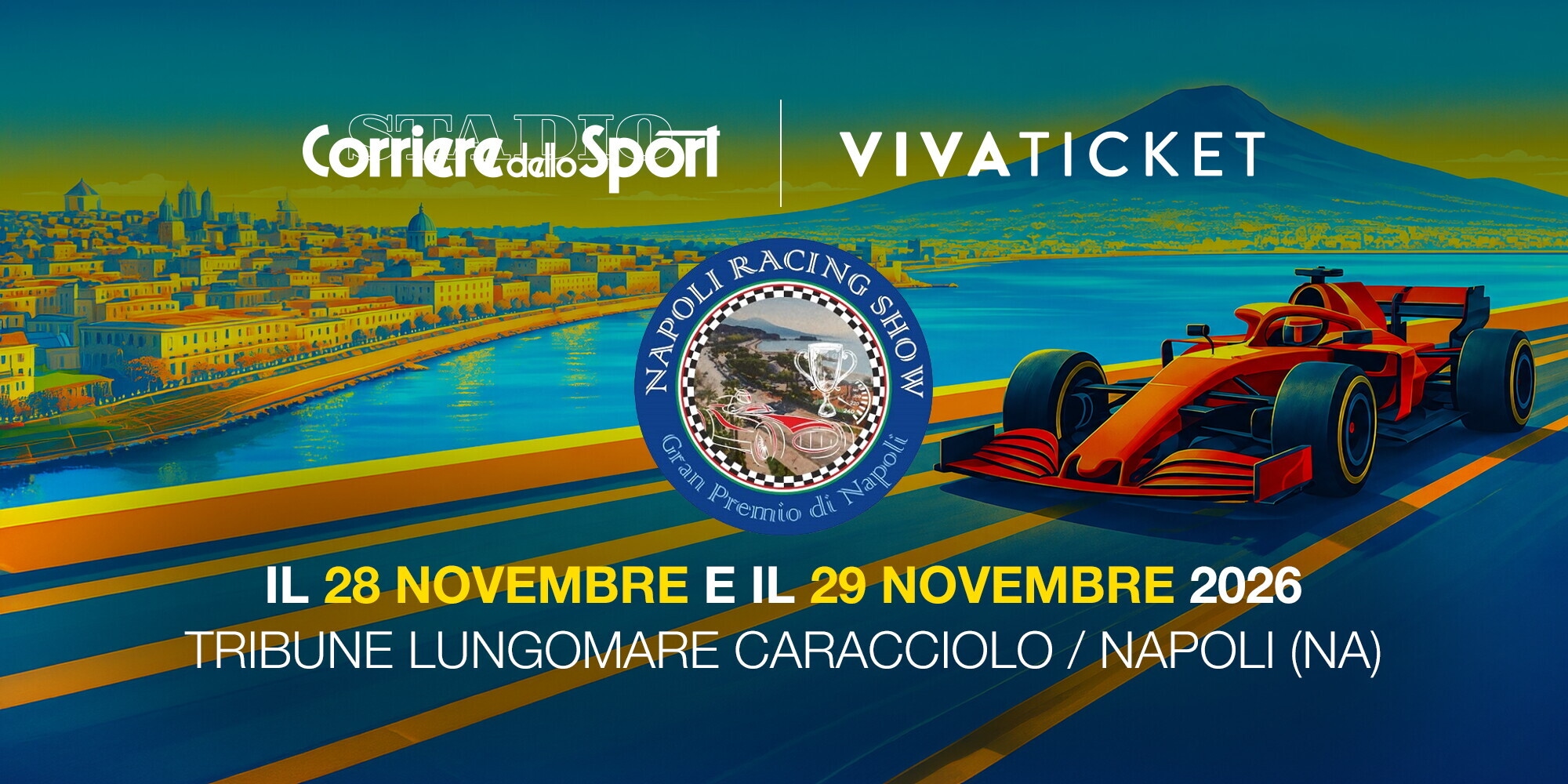Napoli Racing Show 2026, da oggi in vendita i biglietti per le tribune sul Lungomare Caracciolo
