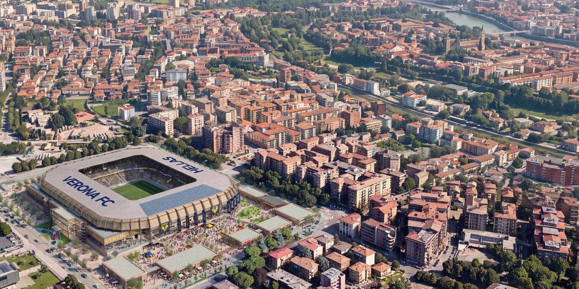 Új stadiontervet mutatott be az Hellas Verona: harmincszáz férőhelyes létesítmény és háromszázmillió eurós beruházás