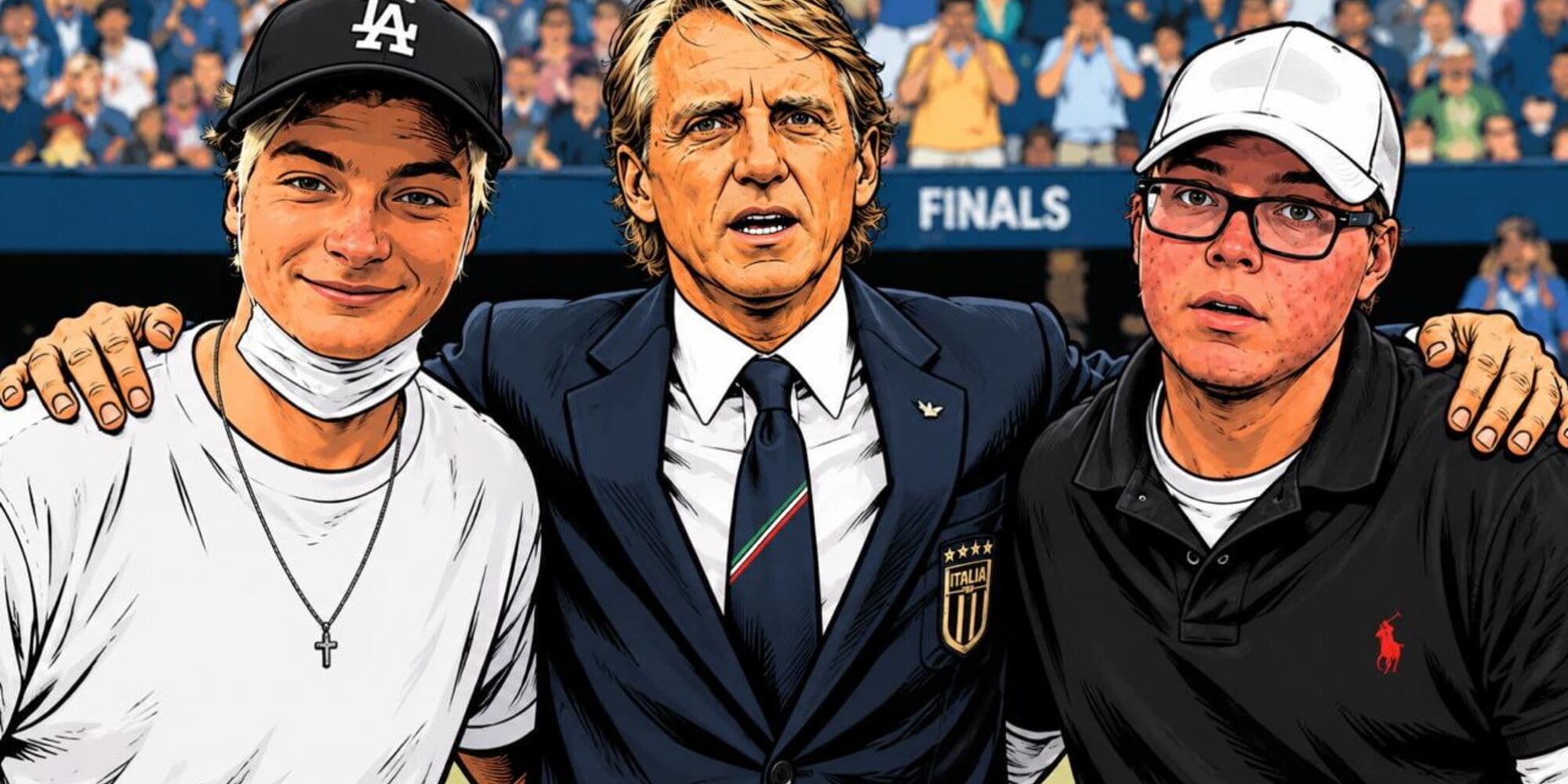 Különleges vendégek Covercianóban: Roberto Mancini meghívta Leót és Keant