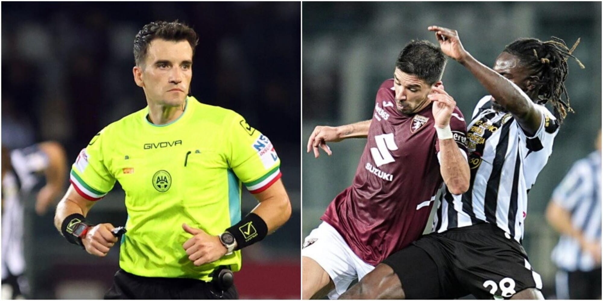Torino-Udinese: jól vizsgált az ítéletidőben Crezzini játékvezető a Corriere dello Sport szerint