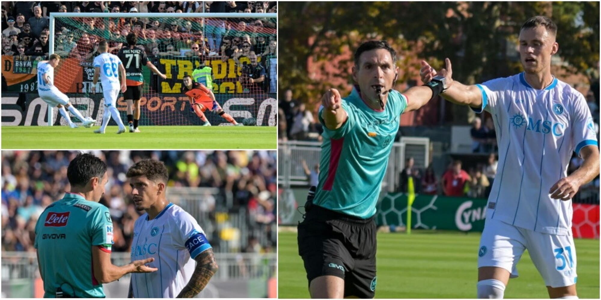 Játékvezetői értékelés a Venezia-Napoli mérkőzésről