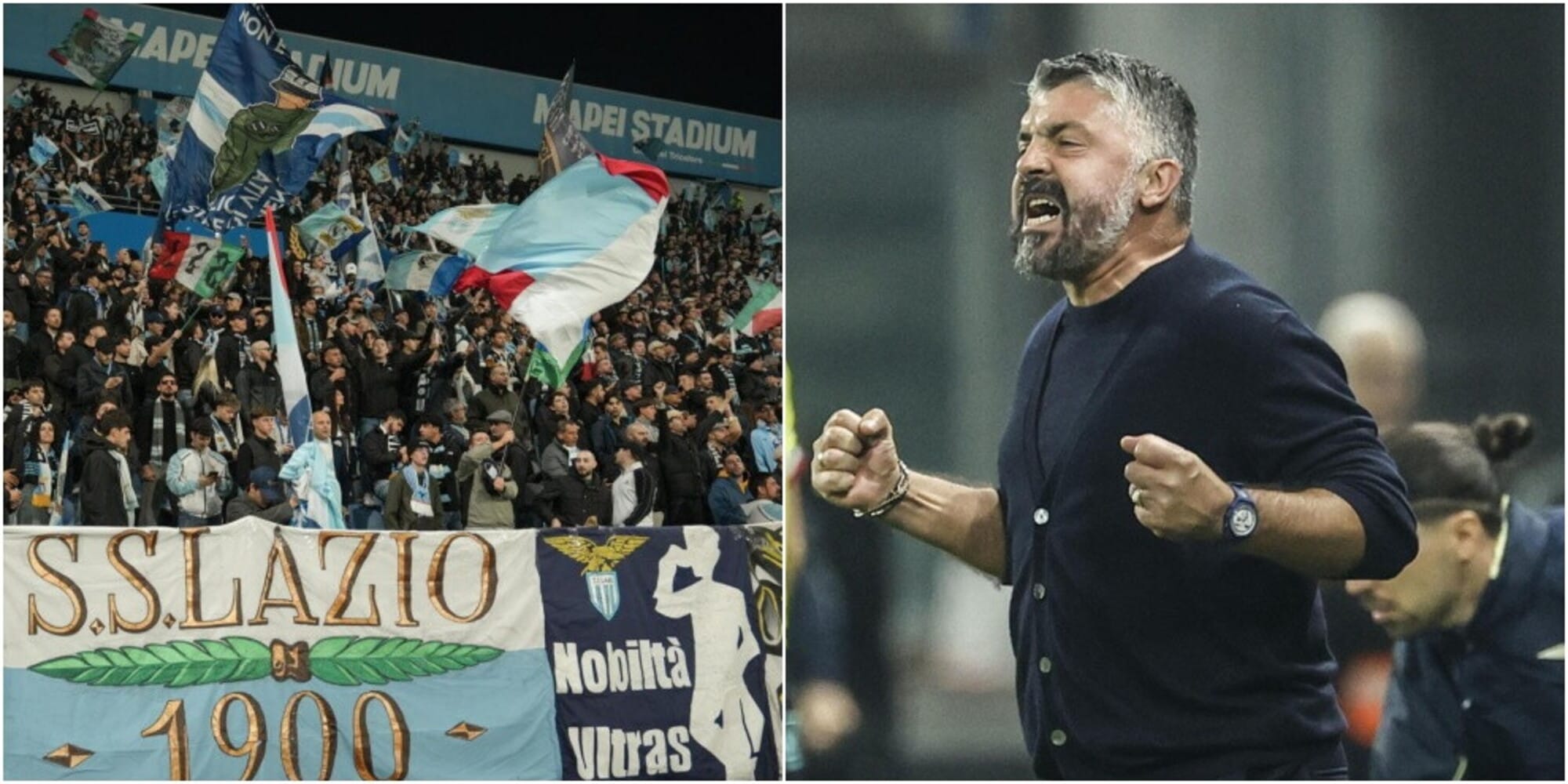 Para fans memberikan paduan suara kepada Gattuso, dia bereaksi seperti ini dari bangku cadangan: adegan yang mengungkapkan segalanya tentang Lazio hari ini