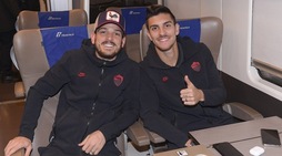 Roma in viaggio per Firenze: Florenzi e Pellegrini in posa