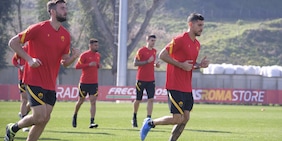 Roma Cristante in gruppo: ecco l'allenamento pre Braga