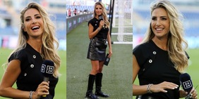 Lazio-Cagliari, Giorgia Rossi incanta l'Olimpico