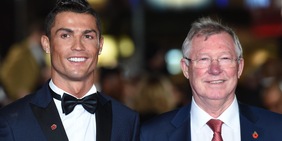 Cristiano Ronaldo, la prima del film a Londra con Ferguson