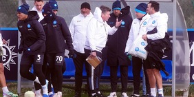 Napoli, Mazzarri si prepara al ritorno in Champions: le foto della rifinitura