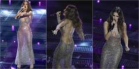 Clara, il look trasparente a Sanremo è da impazzire