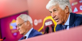 Ranieri e Gasperini, le foto della prima conferenza stampa insieme a Roma
