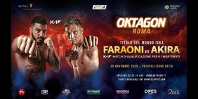 Oktagon Roma 2025: match clou Faraoni vs Akira Jr. per la cintura dei massimi di kickboxing