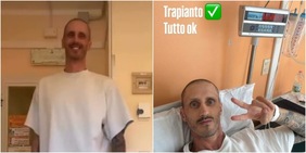 Achille Polonara, l'annuncio social con una foto dall'ospedale: "Trapianto ok"