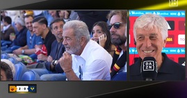 Gasperini e la battuta su Mel Gibson in tribuna all'Olimpico: "Ha portato fortuna, lo inviteremo spesso. E poi..."